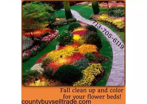 Fall clean up and color installations for fall beds.